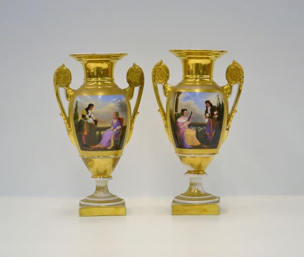 Due vasi biansati, sec. XIX,