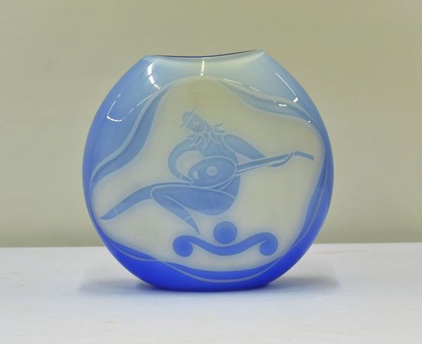 Vaso, sec. XX, in vetro di Murano,