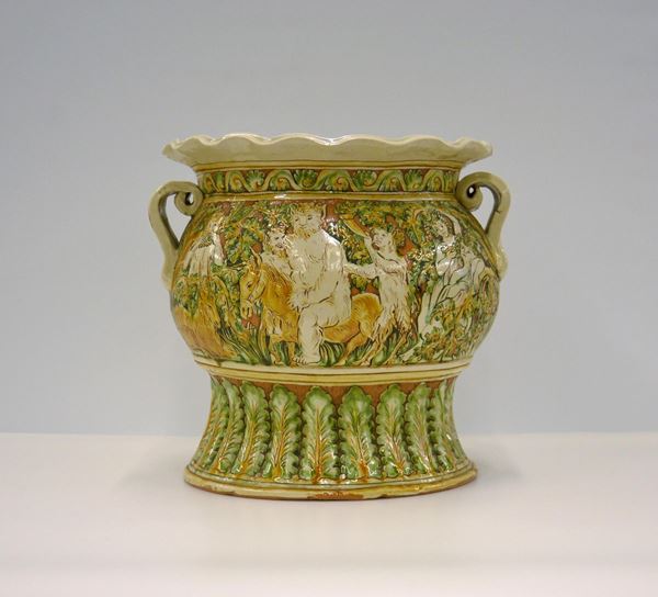 Vaso in porcellana, sec. XX,