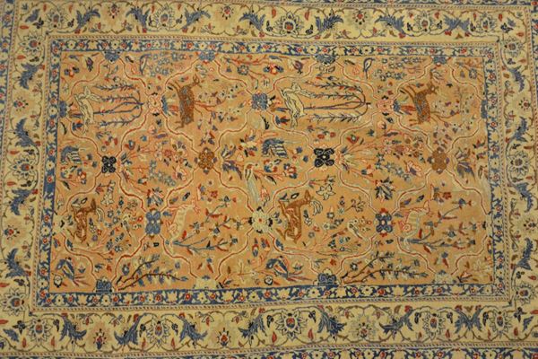 Tappeto scendiletto, sec XX,  - Asta GIOIELLI, ARREDI D'ANTIQUARIATO, DIPINTI E SCULTURE - Poggio Bracciolini Casa d'Aste