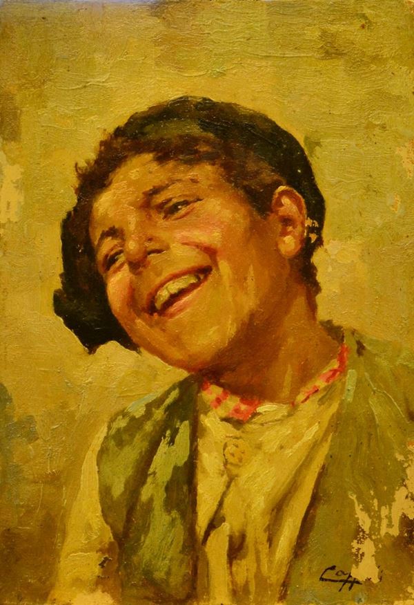 Scuola napoletana, sec. XIX  - Asta GIOIELLI, ARREDI D'ANTIQUARIATO, DIPINTI E SCULTURE - Poggio Bracciolini Casa d'Aste