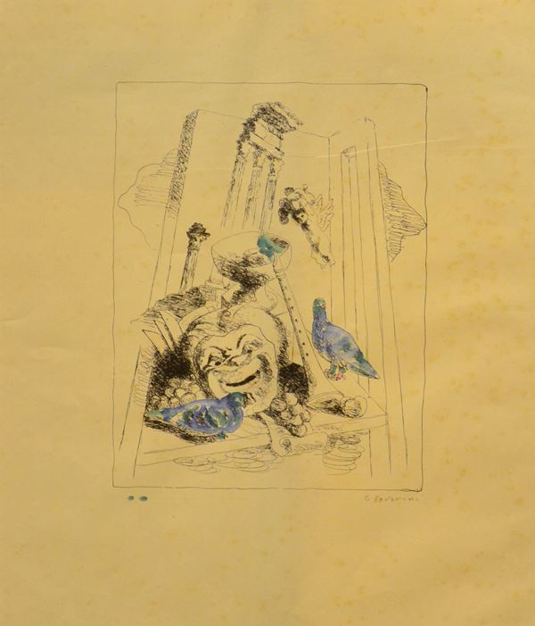 Gino Severini  - Asta GIOIELLI, ARREDI D'ANTIQUARIATO, DIPINTI E SCULTURE - Poggio Bracciolini Casa d'Aste