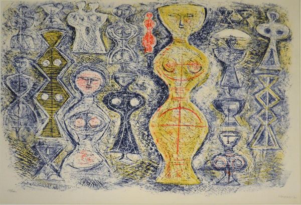 Massimo Campigli  - Asta GIOIELLI, ARREDI D'ANTIQUARIATO, DIPINTI E SCULTURE - Poggio Bracciolini Casa d'Aste