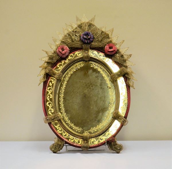 Specchiera da tavolo, sec. XIX,  - Asta GIOIELLI, ARREDI D'ANTIQUARIATO, DIPINTI E SCULTURE - Poggio Bracciolini Casa d'Aste
