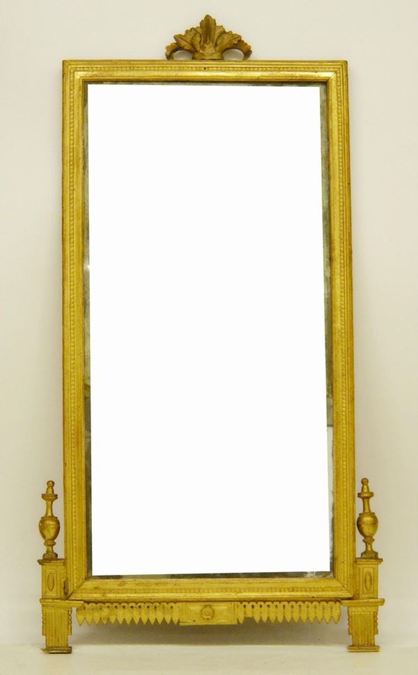 Specchiera, sec. XVIII, entro cornice in legno