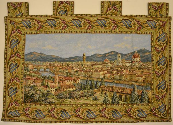 Arazzo, sec. XX,  - Asta GIOIELLI, ARREDI D'ANTIQUARIATO, DIPINTI E SCULTURE - Poggio Bracciolini Casa d'Aste