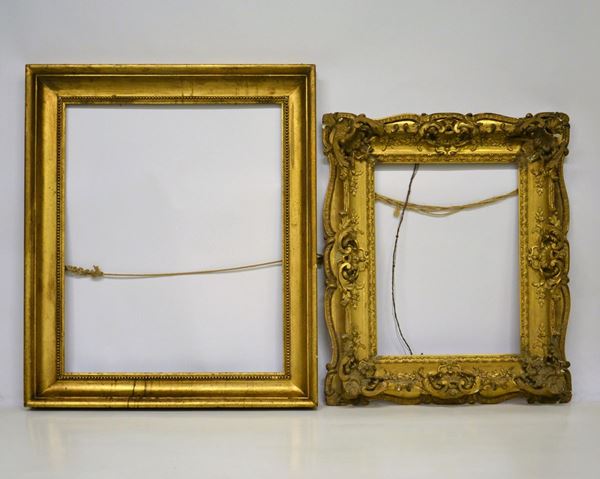 Due cornici, in stile 700,  - Asta GIOIELLI, ARREDI D'ANTIQUARIATO, DIPINTI E SCULTURE - Poggio Bracciolini Casa d'Aste