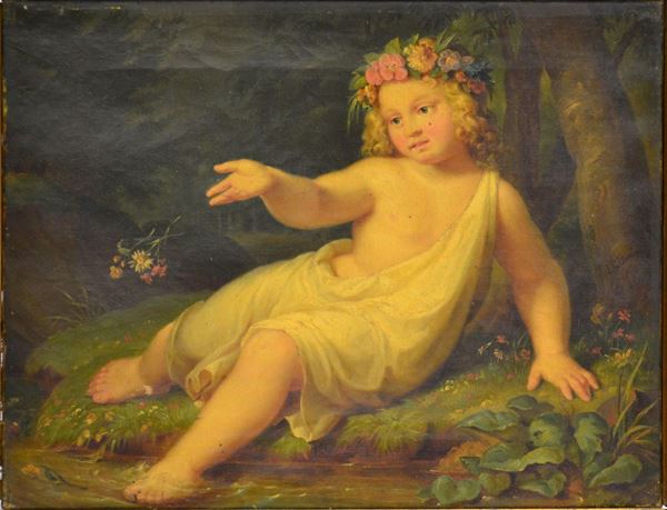 Scuola del sec. XIX  - Asta GIOIELLI, ARREDI D'ANTIQUARIATO, DIPINTI E SCULTURE - Poggio Bracciolini Casa d'Aste