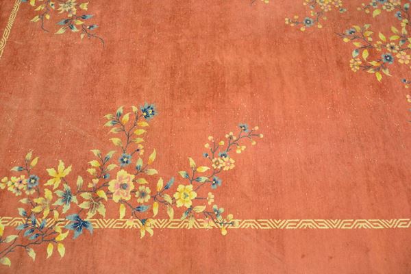 Tappeto, Cina, sec. XX, fondo rosa a