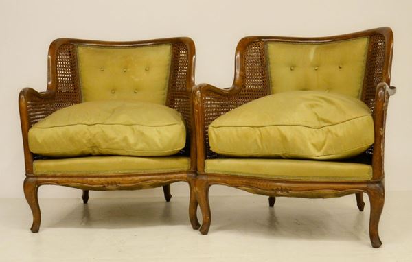 Coppia di poltroncine, inizi sec. XX,