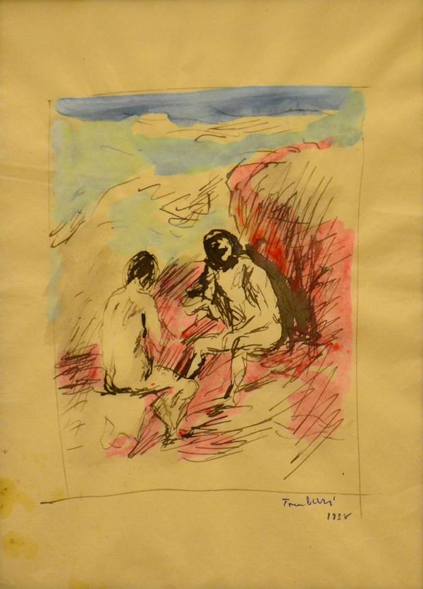 Orfeo Tamburi  - Asta GIOIELLI, ARREDI D'ANTIQUARIATO, DIPINTI E SCULTURE - Poggio Bracciolini Casa d'Aste