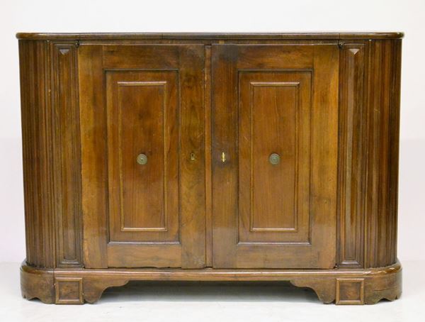Credenza, sec. XIX, in noce,
