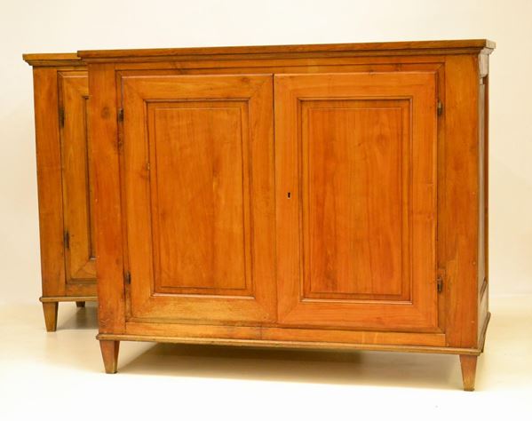 Coppia di credenze, sec. XIX,