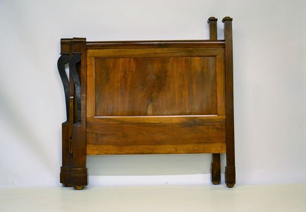 Letto Impero, in noce,