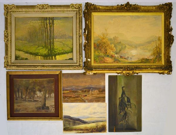Scuola del sec. XX  - Asta GIOIELLI, ARREDI D'ANTIQUARIATO, DIPINTI E SCULTURE - Poggio Bracciolini Casa d'Aste