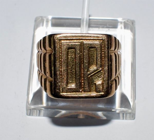 ANELLO PER UOMO, IN ORO GIALLO