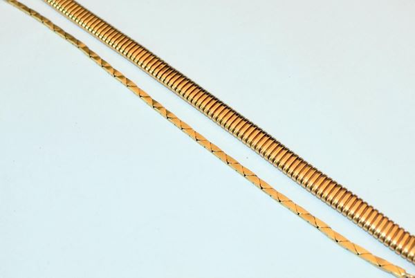 DUE BRACCIALETTI , IN ORO GIALLO