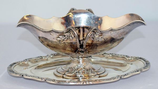SALSIERA FRANCIA SEC. XIX  - Asta GIOIELLI, ARGENTI, ARREDI, OGGETTI D'ARTE E DIPINTI - Poggio Bracciolini Casa d'Aste