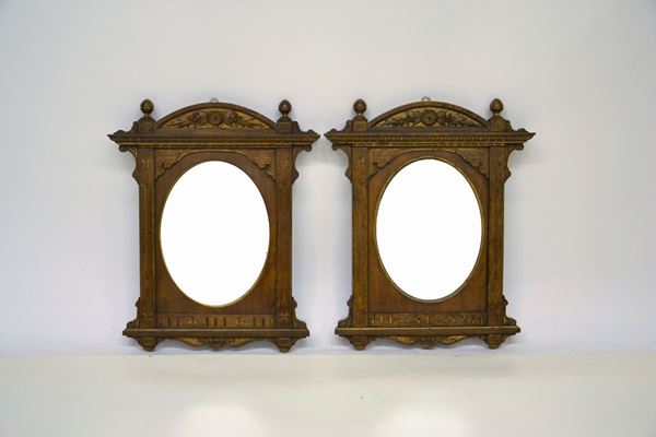 Coppia di specchiere, fine sec. XIX,