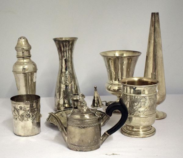 LOTTO COMPOSTO DA&nbsp; OTTO&nbsp;&nbsp;&nbsp;&nbsp;&nbsp;&nbsp;&nbsp;&nbsp;&nbsp;&nbsp;&nbsp;&nbsp;&nbsp;&nbsp;&nbsp;&nbsp;&nbsp;&nbsp;&nbsp;&nbsp;&nbsp;&nbsp;&nbsp;&nbsp;&nbsp;  - Asta GIOIELLI, ARGENTI, ARREDI, OGGETTI D'ARTE E DIPINTI - Poggio Bracciolini Casa d'Aste
