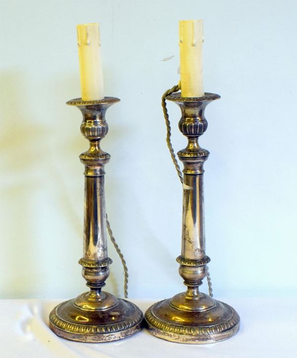 COPPIA DI CANDELIERI, SEC. XIX