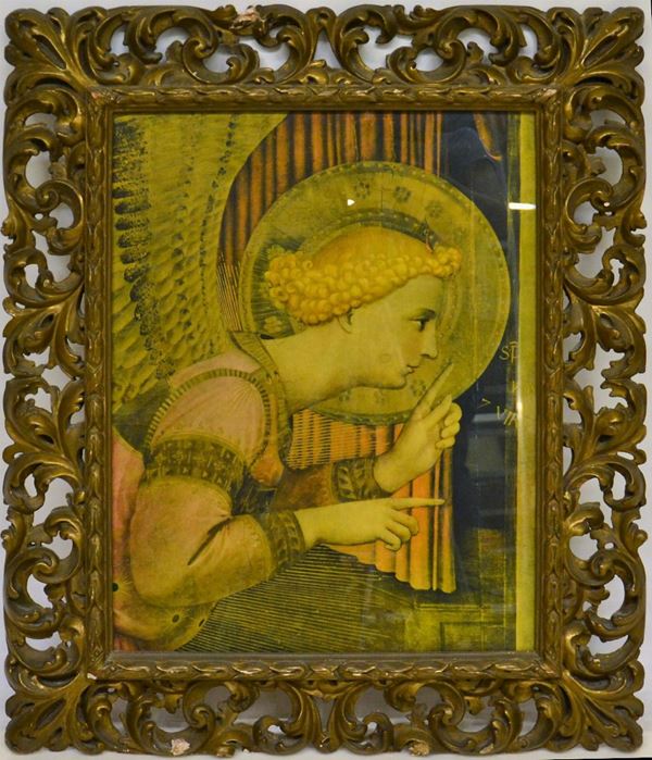 Cornice, sec. XIX, in pastiglia dorata,  - Asta GIOIELLI, ARGENTI, ARREDI, OGGETTI D'ARTE E DIPINTI - Poggio Bracciolini Casa d'Aste