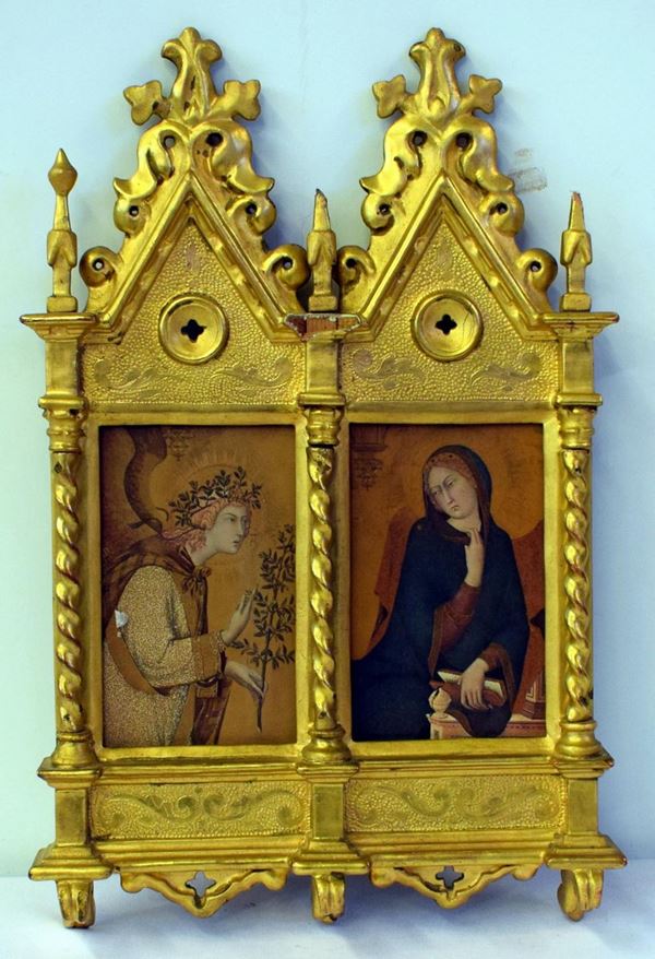 Cornice , in stile gotico, sec. XX  - Asta GIOIELLI, ARGENTI, ARREDI, OGGETTI D'ARTE E DIPINTI - Poggio Bracciolini Casa d'Aste