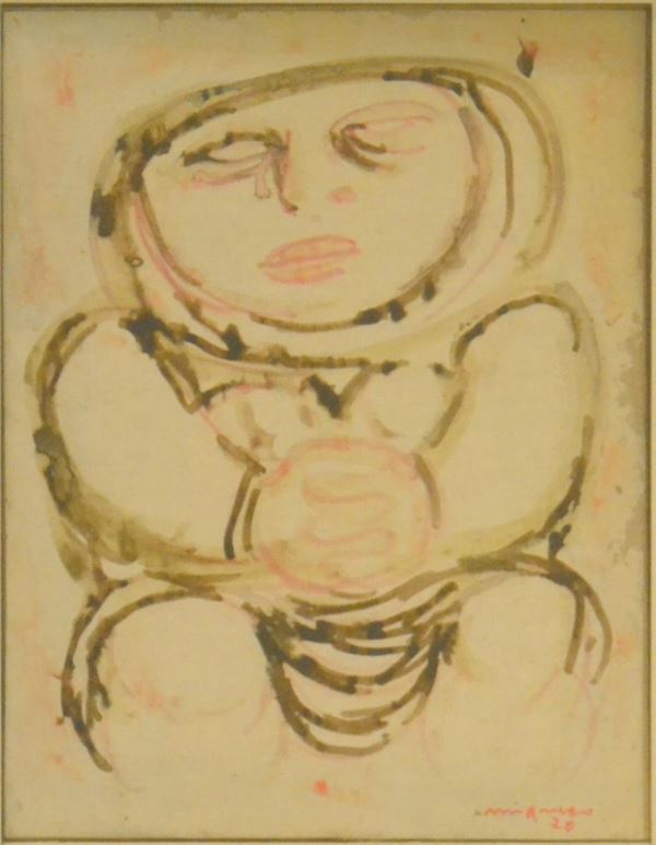 Giuseppe Migneco  - Asta GIOIELLI, ARGENTI, ARREDI, OGGETTI D'ARTE E DIPINTI - Poggio Bracciolini Casa d'Aste