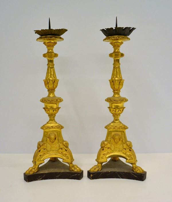 Coppia di candelieri, Toscana, sec. XVIII,
