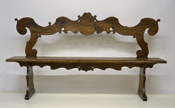 Panca, sec. XX, in gattice,  - Asta GIOIELLI, ARGENTI, ARREDI, OGGETTI D'ARTE E DIPINTI - Poggio Bracciolini Casa d'Aste