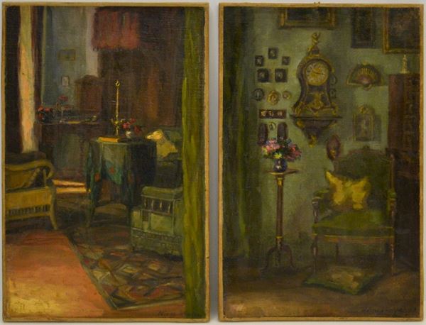 Scuola Francese, sec. XIX  - Asta GIOIELLI, ARGENTI, ARREDI, OGGETTI D'ARTE E DIPINTI - Poggio Bracciolini Casa d'Aste