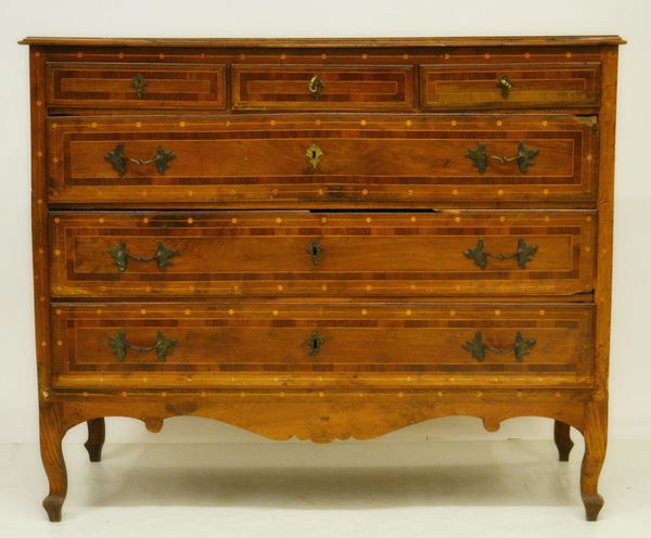 Cassettone, Italia settentrionale, sec. XVIII,  - Asta GIOIELLI, ARGENTI, ARREDI, OGGETTI D'ARTE E DIPINTI - Poggio Bracciolini Casa d'Aste
