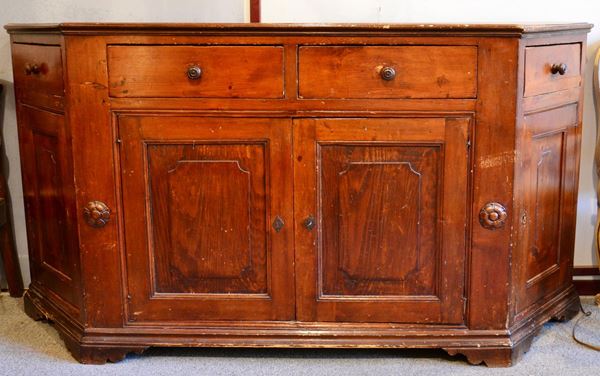 Cerdenza, sec. XIX, in abete scantonata,  - Asta GIOIELLI, ARGENTI, ARREDI, OGGETTI D'ARTE E DIPINTI - Poggio Bracciolini Casa d'Aste
