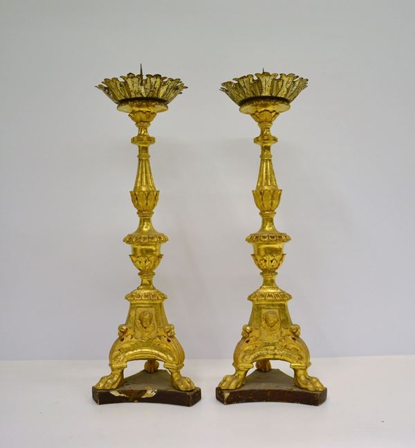 Coppia di candelieri, Toscana, sec. XVIII,