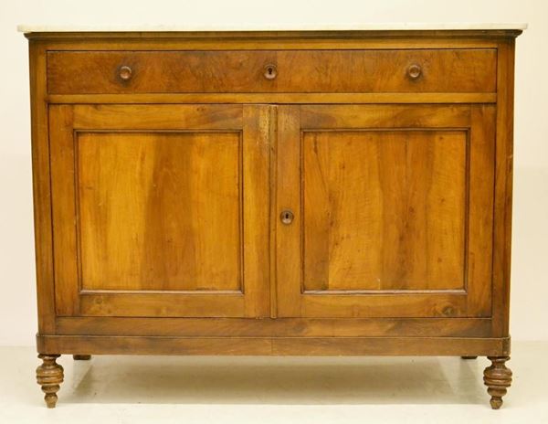 Credenza, sec. XIX, in pioppo,