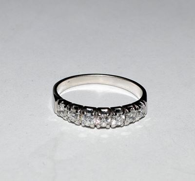 Anello Veretta in Oro Bianco e Diamanti