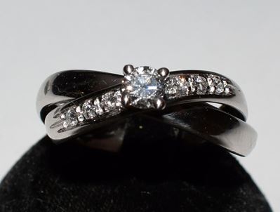 Anello in Oro Bianco con Diamanti Recarlo