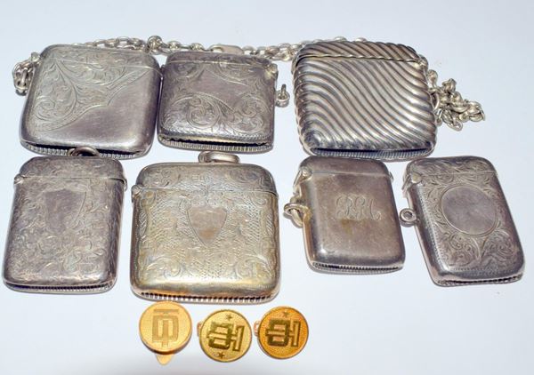 SETTE PORTAFIAMMIFERI,INGHILTERRA SEC. XIX/XX&nbsp;&nbsp;&nbsp;&nbsp;&nbsp;&nbsp;&nbsp;&nbsp;&nbsp;&nbsp;&nbsp;&nbsp;&nbsp;&nbsp;&nbsp;&nbsp;&nbsp;&nbsp;&nbsp;&nbsp;&nbsp;&nbsp;&nbsp;&nbsp;&nbsp;&nbsp;&nbsp;&nbsp;&nbsp;