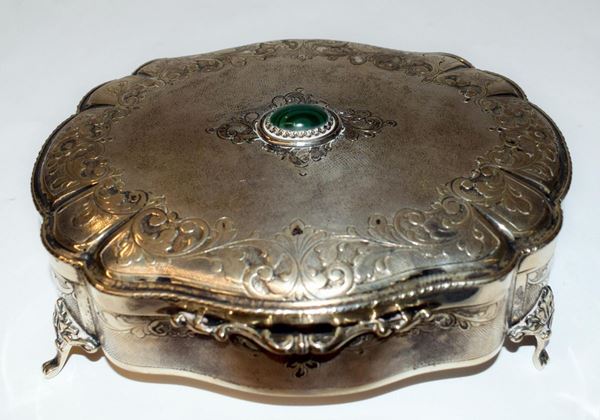 SCATOLA PORTAGIOIE , SEC. XX                                                - Asta GIOIELLI, ARREDI D'ANTIQUARIATO, DIPINTI E SCULTURE - Poggio Bracciolini Casa d'Aste