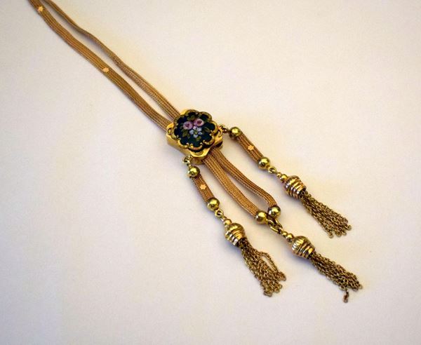 COLLANA IN ORO,12 KT ,SALISCENDI