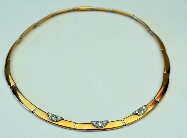 COLLANA, GIROCOLLO , FONTANA , IN&nbsp; ORO GIALLO, ORO