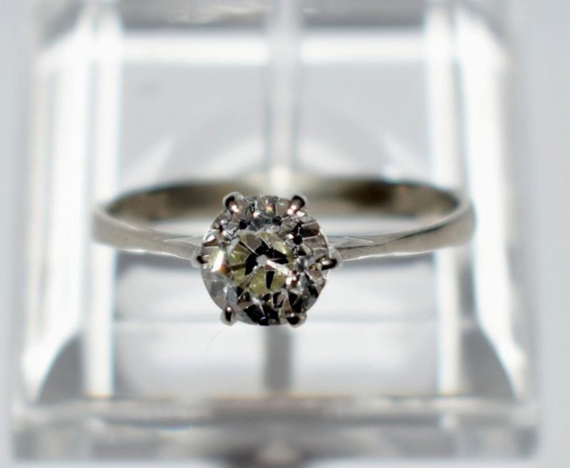 Anello in Oro Bianco e Diamante