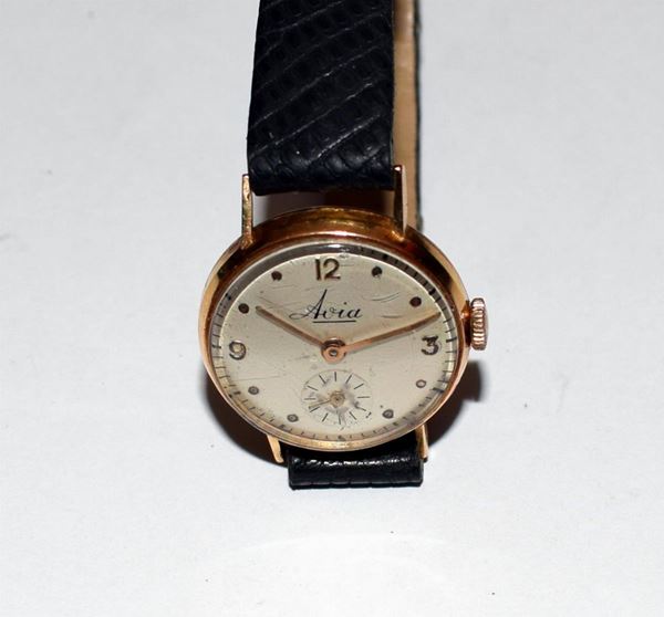 OROLOGIO PER SIGNORA&nbsp; DA POLSO AVIA , IN ORO GIALLO