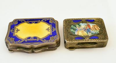 Due Scatoline in Argento e Smalto