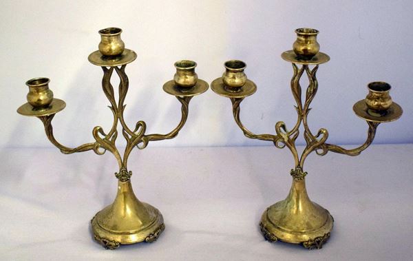 COPPIA DI CANDELABRI , SEC. XX                                            