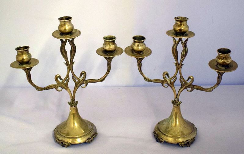 Coppia di Candelabri , Sec. XX