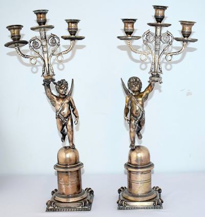 Coppia di Candelabri , Sec. XX