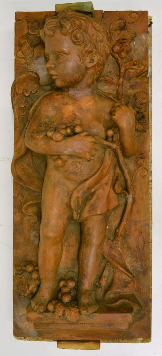 Rilievo, sec. XIX, in terracotta,
