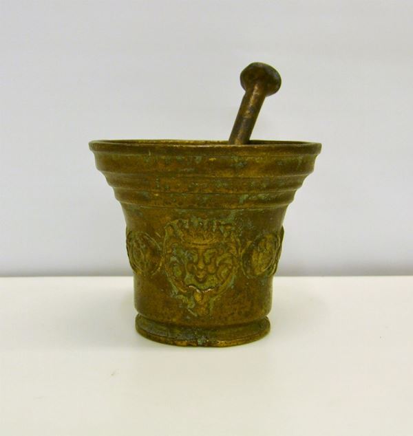 Grande mortaio in bronzo sec. XIX,&nbsp;