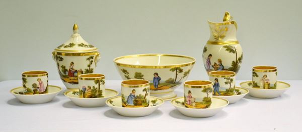 Servito da caff&egrave;, Napoli, sec. XIX  - Asta GIOIELLI, ARREDI D'ANTIQUARIATO, DIPINTI E SCULTURE - Poggio Bracciolini Casa d'Aste